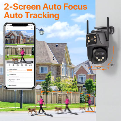 Cámara de Seguridad WiFi 6K con Triple Lente y Zoom 8×